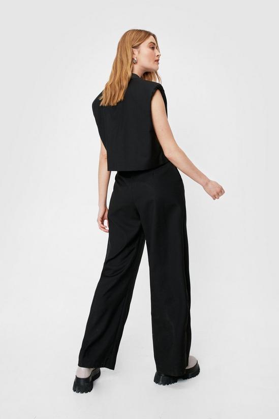 NastyGal When It Suits You High-Waisted Wide-Leg Trousers 4