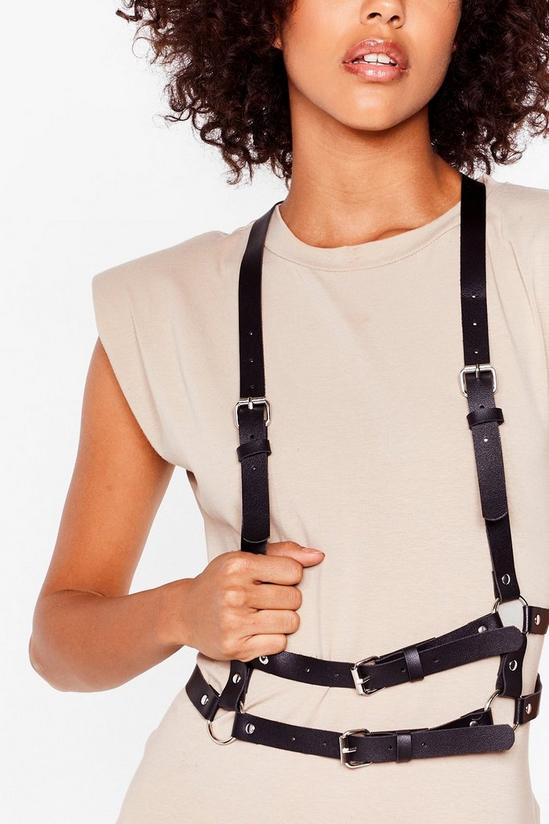 NastyGal Faux Leather Buckle Detail Body Harness 2