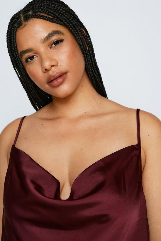 NastyGal Sought After Plus Size Satin Cowl Dress 3
