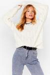NastyGal Knit the Ground Running Cable Knit Jumper thumbnail 2