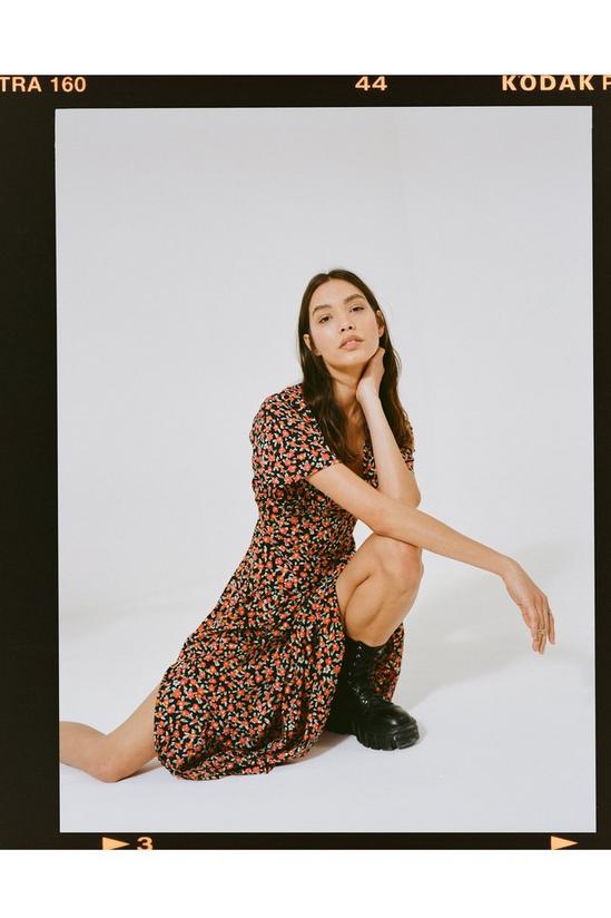NastyGal Who Grows There Floral Midi Dress 2