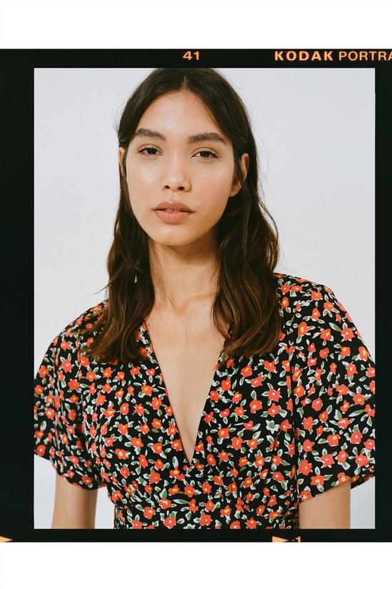NastyGal Who Grows There Floral Midi Dress 3