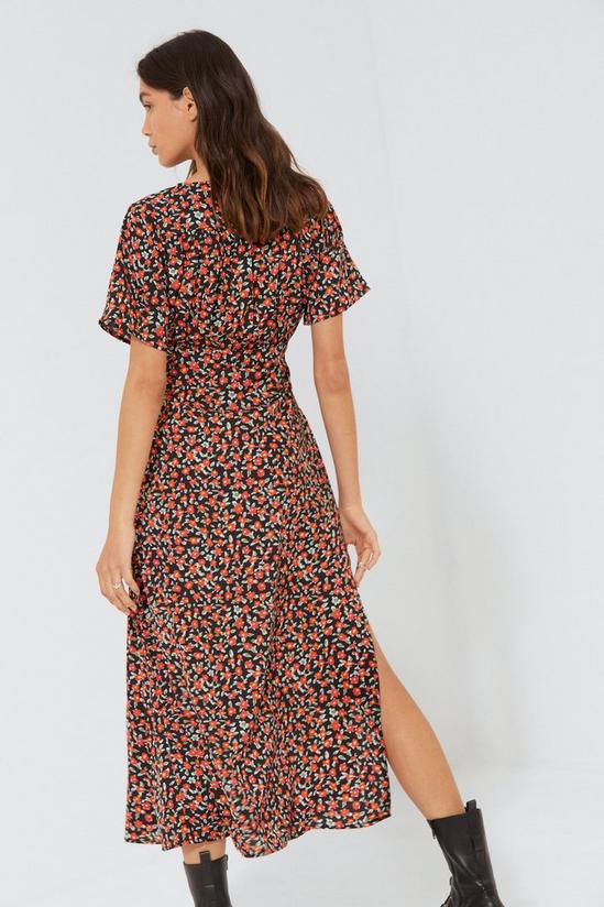 NastyGal Who Grows There Floral Midi Dress 4