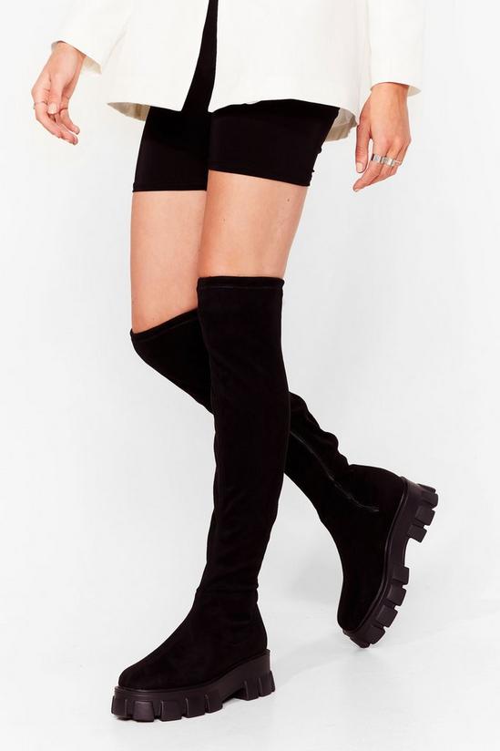 NastyGal Faux Suede Over the Knee Boots 2