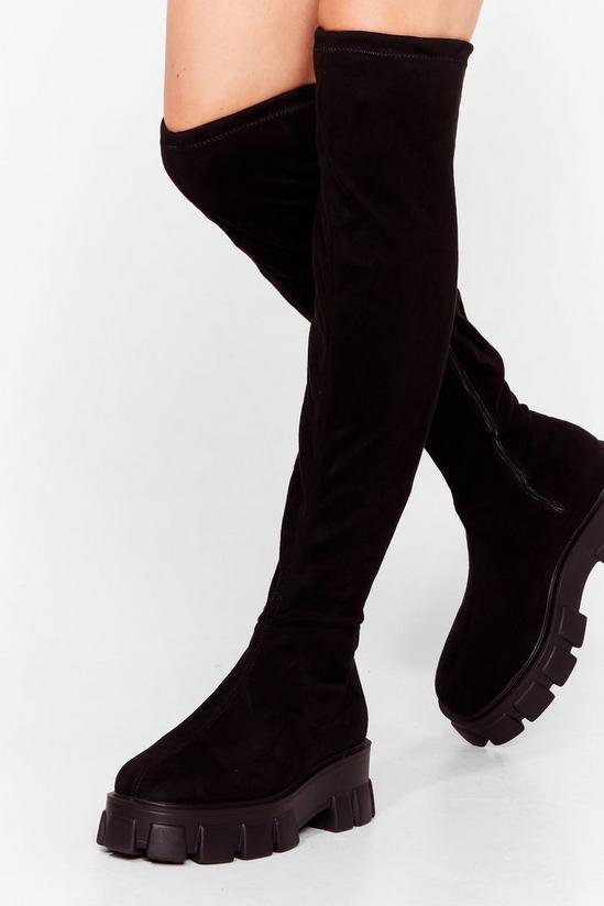 NastyGal Faux Suede Over the Knee Boots 3