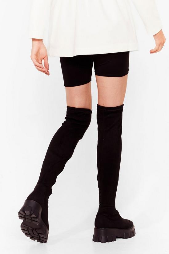 NastyGal Faux Suede Over the Knee Boots 4