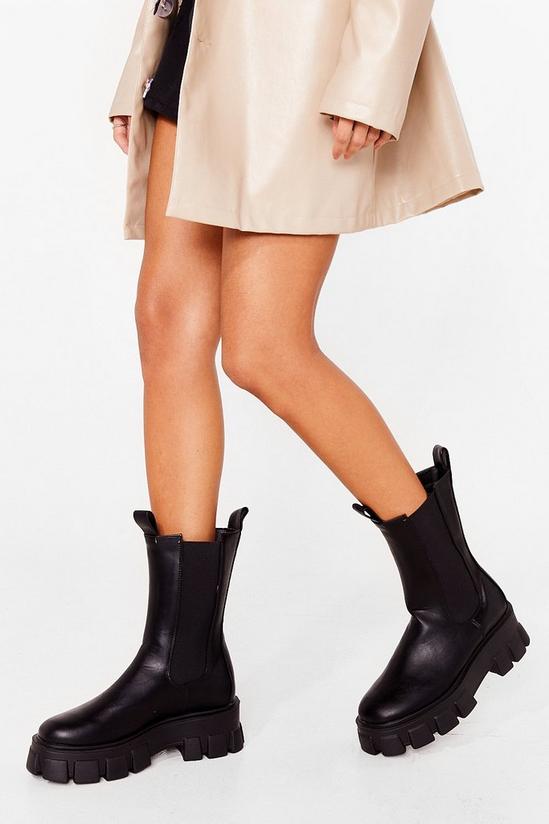 NastyGal Chelsea It Our Way Cleated Calf High Boots 2