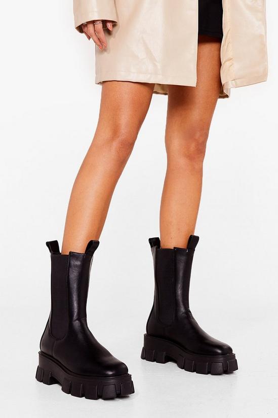 NastyGal Chelsea It Our Way Cleated Calf High Boots 3