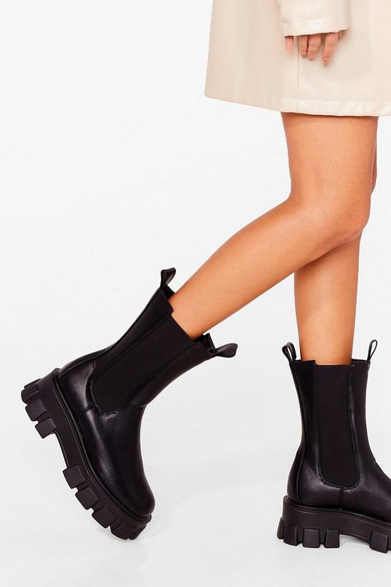 NastyGal Chelsea It Our Way Cleated Calf High Boots 4