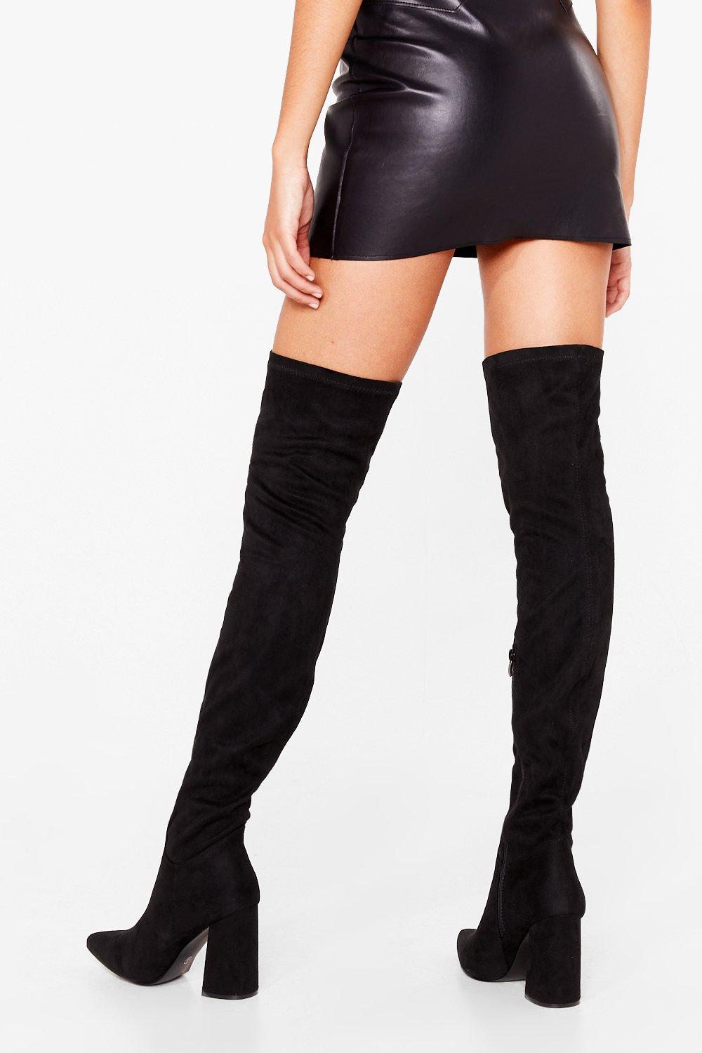 Boohoo suede outlet boots