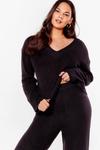 NastyGal Knit Pause Plus Size Jumper and Trousers Lounge Set thumbnail 2