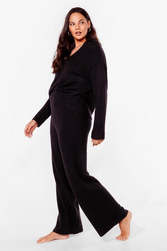 NastyGal Knit Pause Plus Size Jumper and Trousers Lounge Set 3