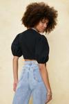 NastyGal Would You Puff Sleeve It Cropped Tie Blouse thumbnail 4