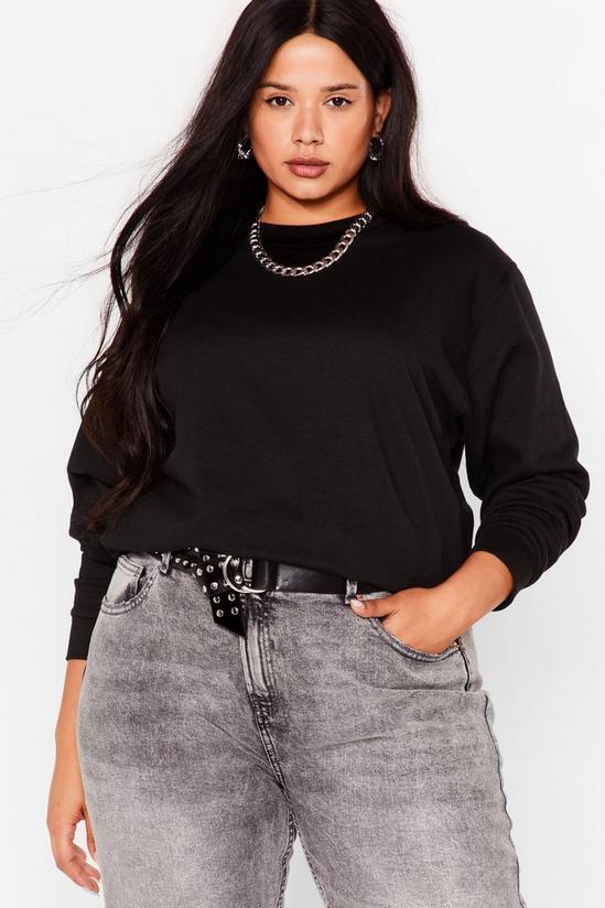 NastyGal Where There's a Chill Oversized Plus Sweatshirt 1