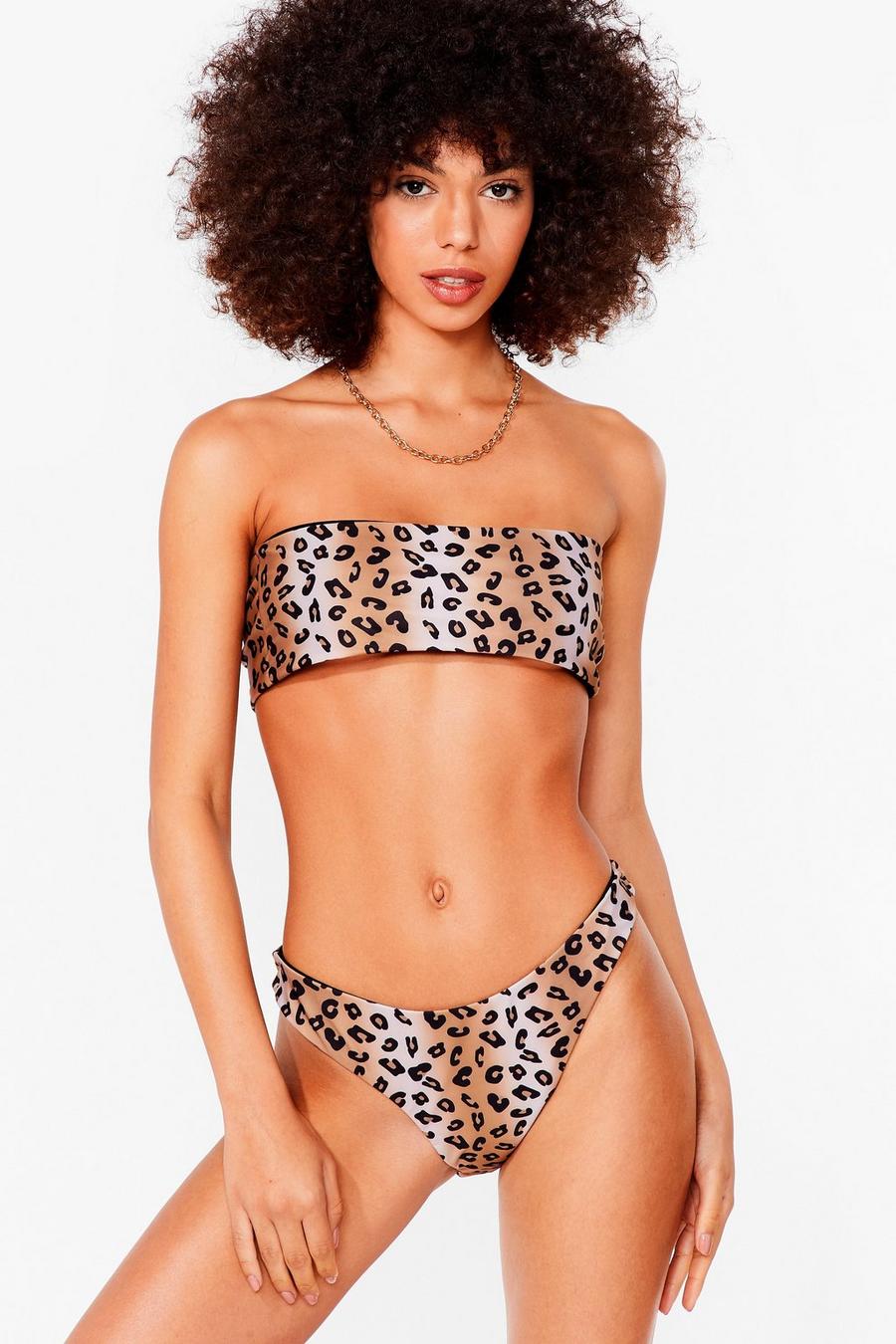 Black Leopard Reversible Bikini Bottoms