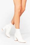 NastyGal Faux Leather Ankle Sock Boots thumbnail 1