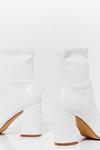 NastyGal Faux Leather Ankle Sock Boots thumbnail 4