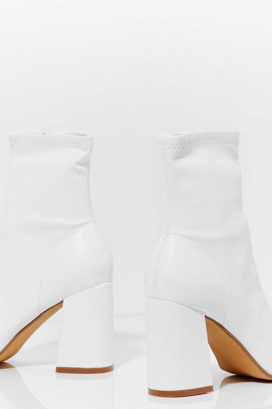 NastyGal Faux Leather Ankle Sock Boots 4