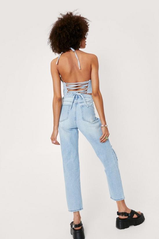 NastyGal Relaxed Distressed Straight Leg Jeans 4