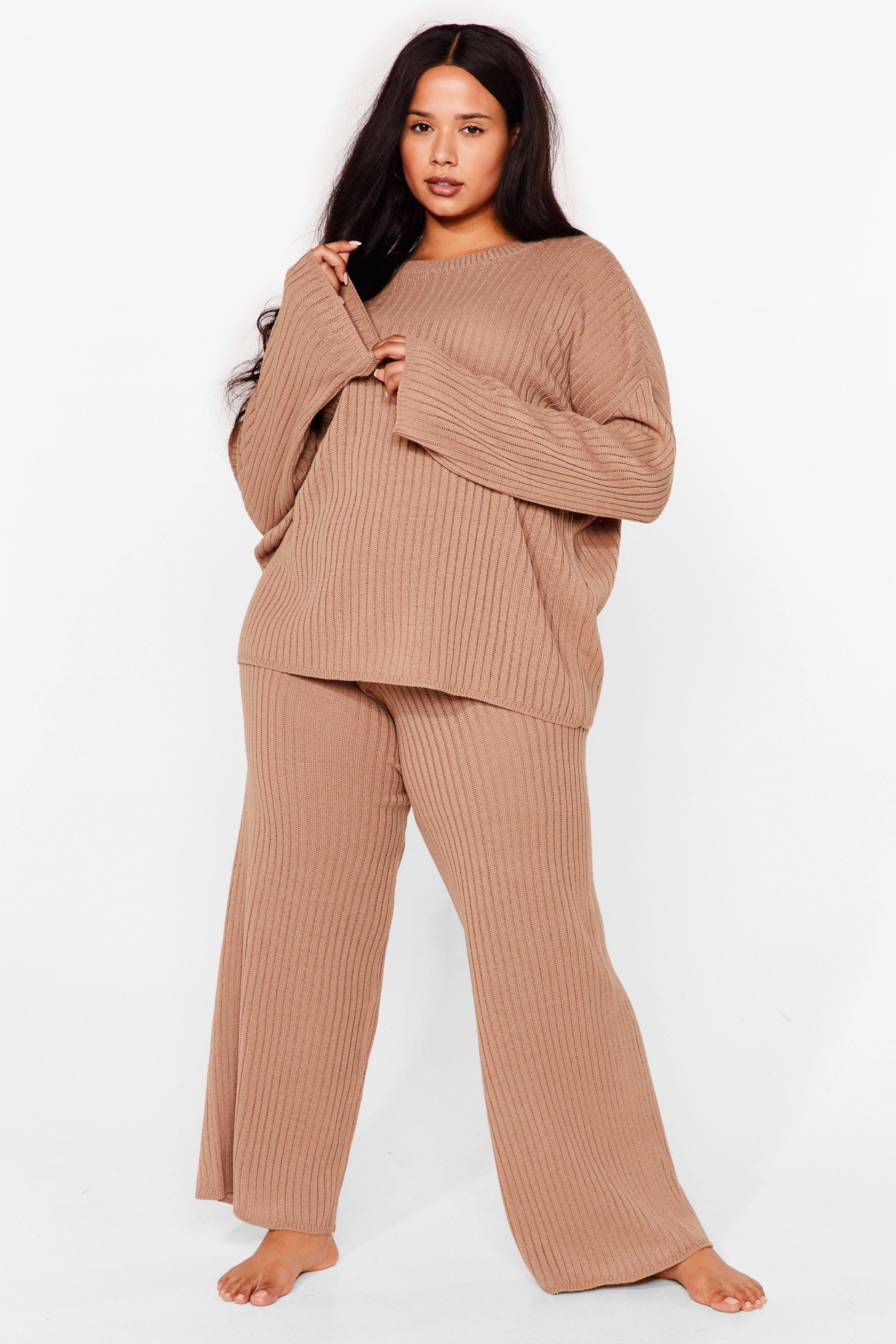 Boohoo plus size lounge set sale