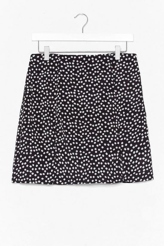 NastyGal Daisy Floral Slit Mini Skirt 1