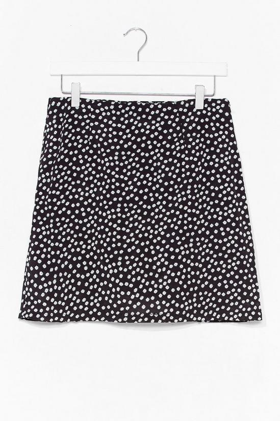 NastyGal Daisy Floral Slit Mini Skirt 3