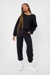 NastyGal Cropped Crew Neck Sweatshirt and Trousers Set thumbnail 1