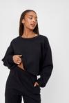 NastyGal Cropped Crew Neck Sweatshirt and Trousers Set thumbnail 2