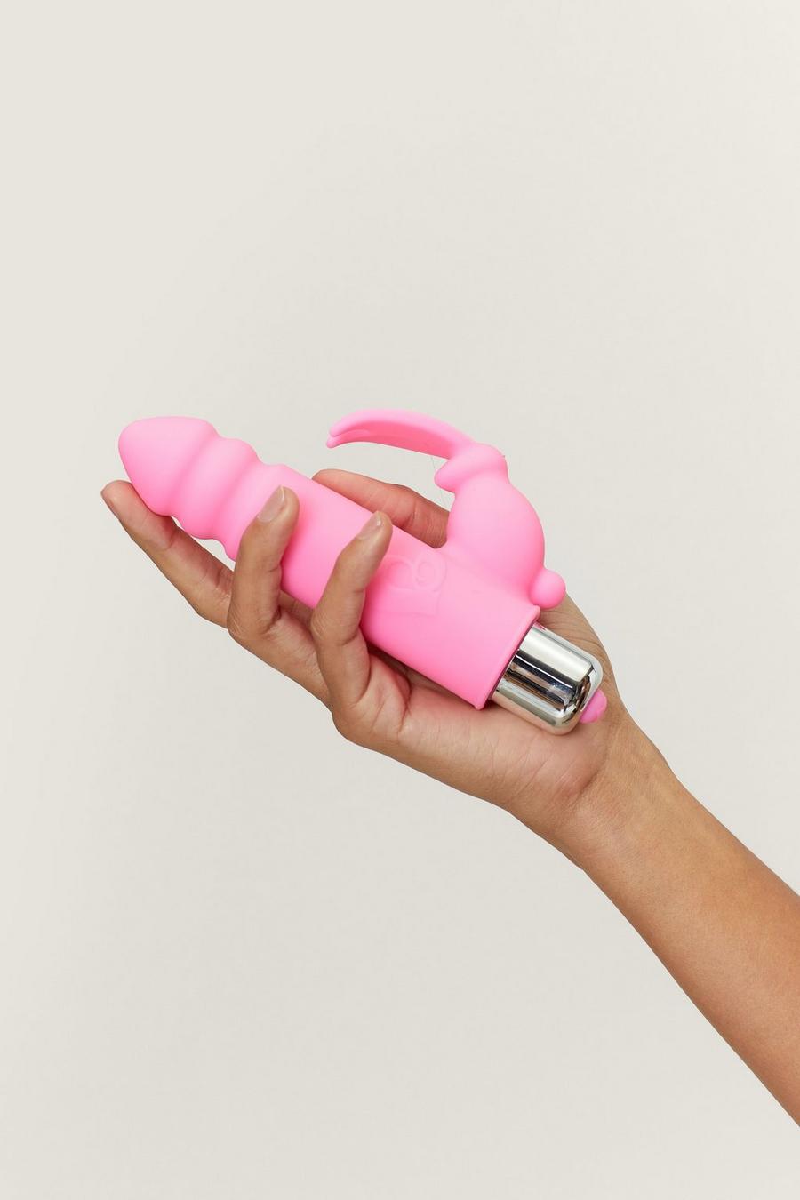 Pink Dual Use Rabbit Vibrator Sex Toy image number 1