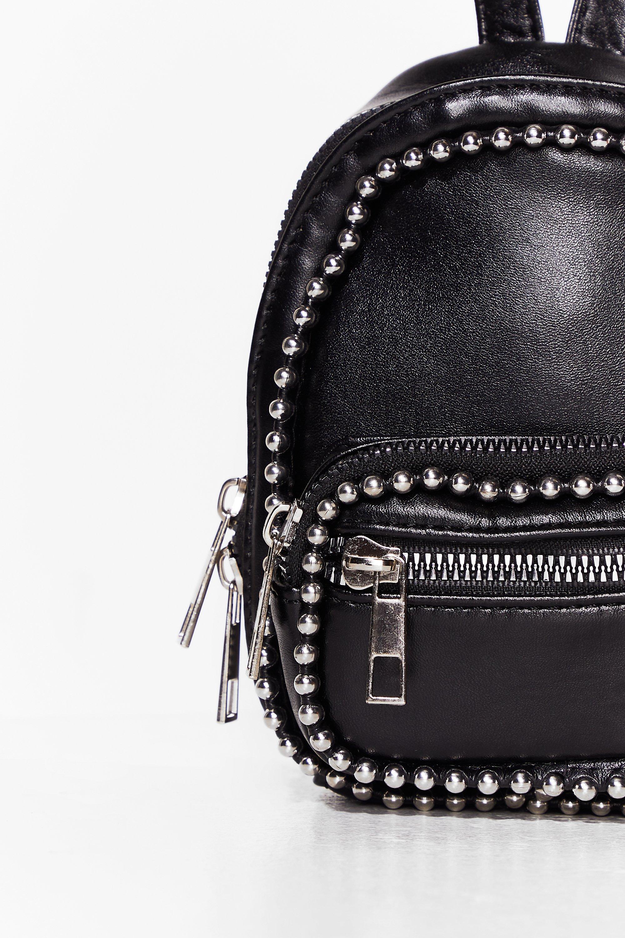 Black studded outlet mini backpack