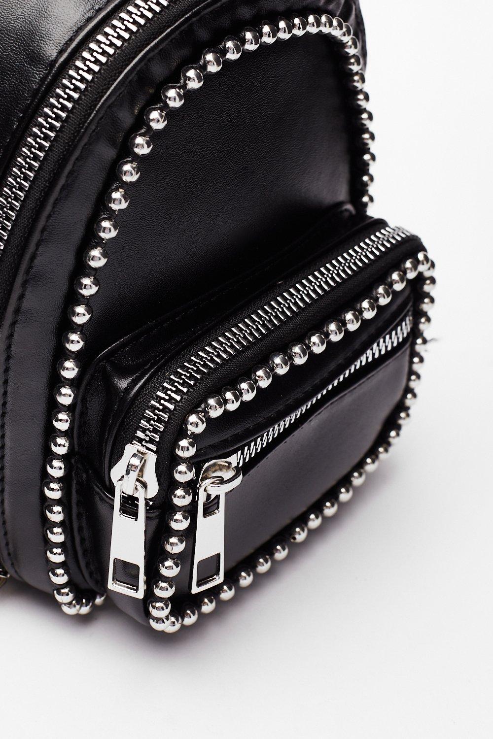 Black studded mini outlet backpack