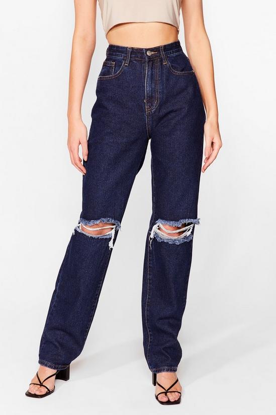 NastyGal Don't Distress Me Out Straight Leg Jeans 1