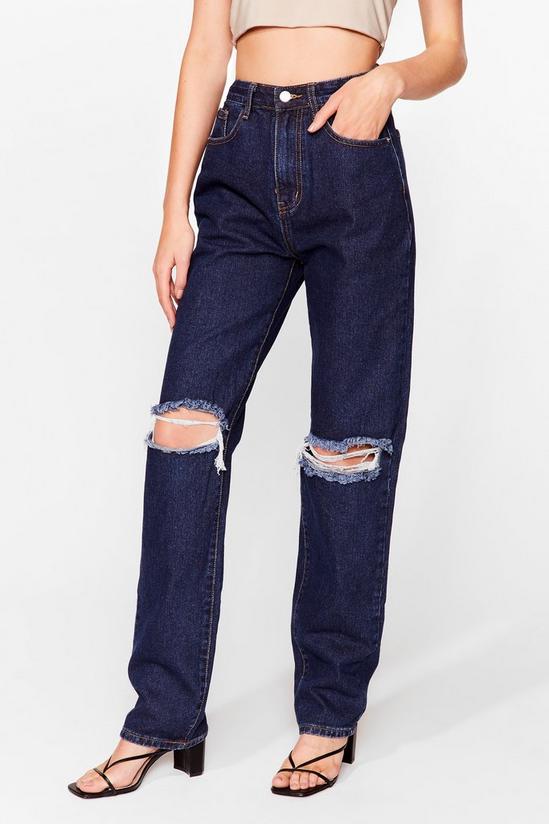 NastyGal Don't Distress Me Out Straight Leg Jeans 2