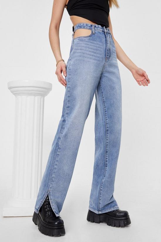 NastyGal Out of Pocket Slit Hem Jeans 2