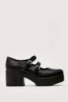 NastyGal Faux Leather Double Strap Mary Jane Heels thumbnail 3