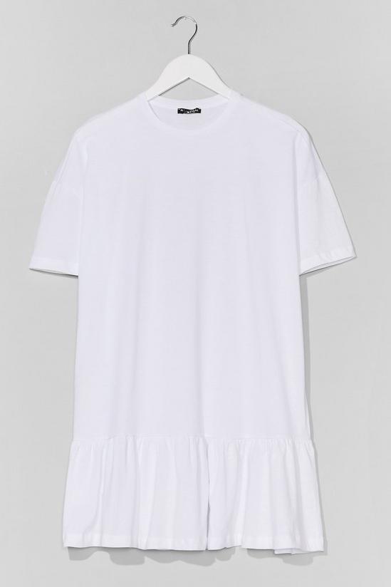 NastyGal Drop Ruffle Hem T-Shirt Dress 2