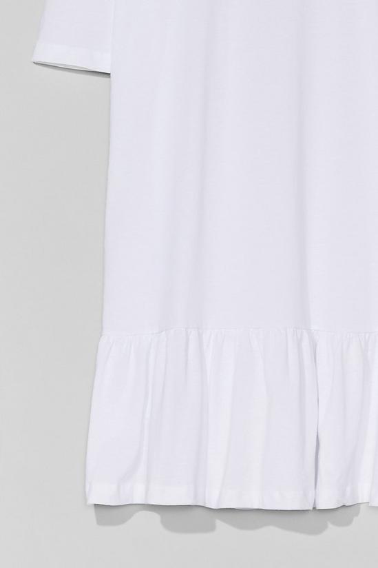 NastyGal Drop Ruffle Hem T-Shirt Dress 3