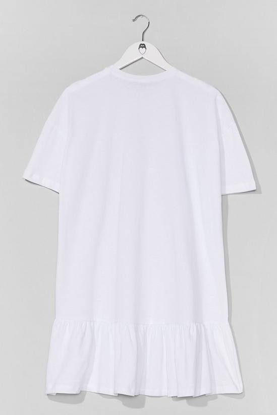 NastyGal Drop Ruffle Hem T-Shirt Dress 4