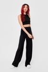 NastyGal Crop Top and Wide Leg Trousers Set thumbnail 1