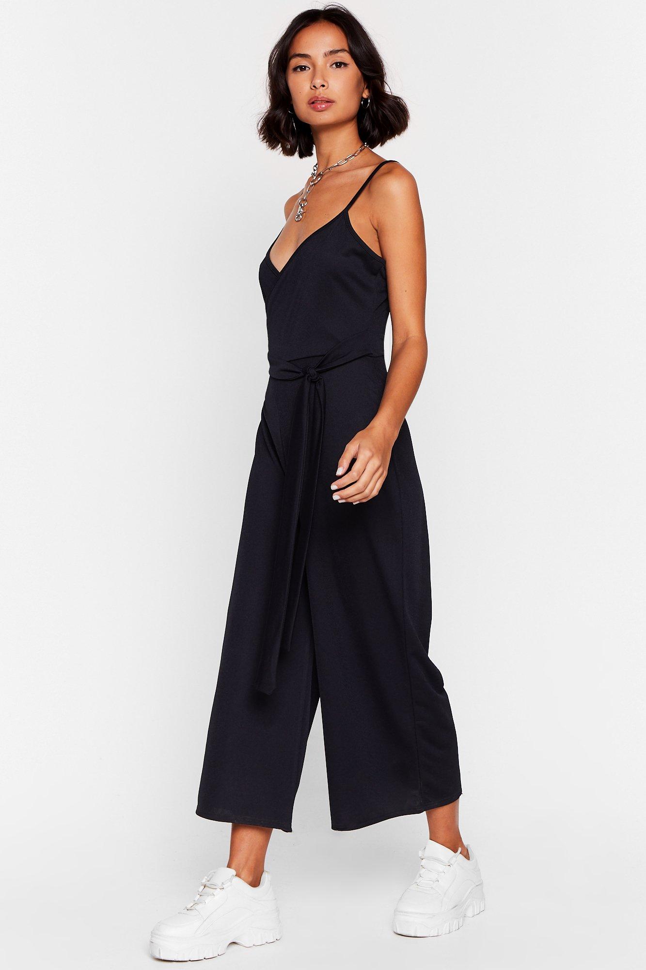 Ribbed hot sale belted jumpsuit