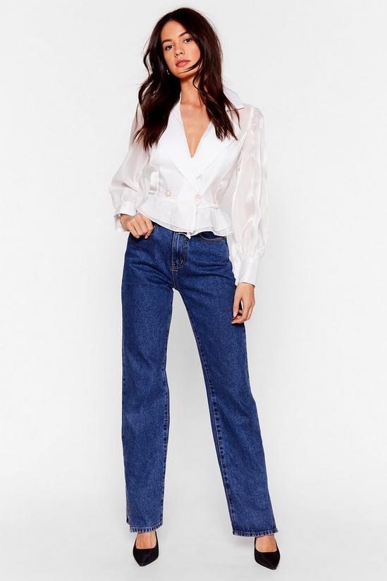NastyGal Missed You Pearl Double-Breasted Blouse 3