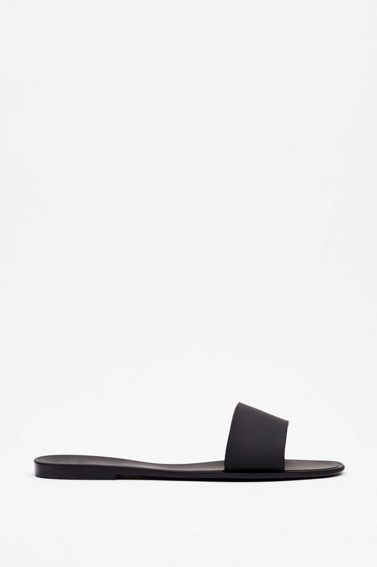 NastyGal Faux Leather Square Toe Sliders 2