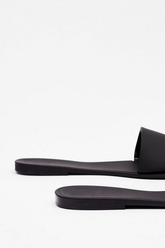 NastyGal Faux Leather Square Toe Sliders 4