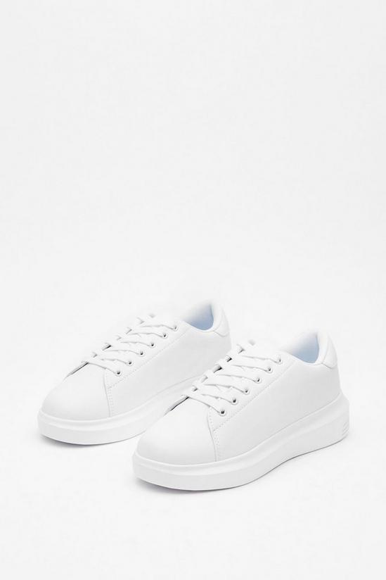 NastyGal Just Run With It Faux Leather Sneakers 1