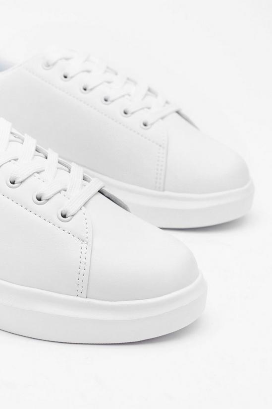 NastyGal Just Run With It Faux Leather Sneakers 4