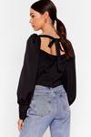 NastyGal Puff Sleeve Button Up Tie Back Blouse thumbnail 3