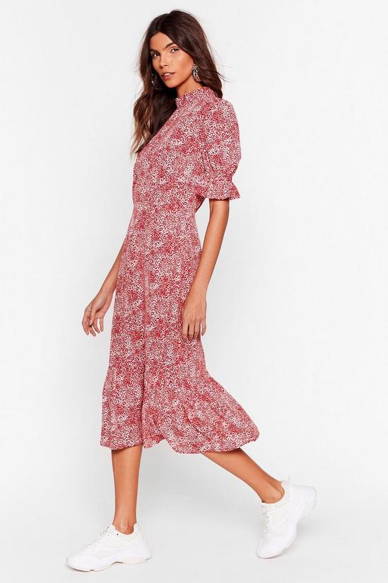 NastyGal Ready for Golden Hour Floral Midi Dress 2