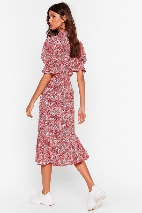 NastyGal Ready for Golden Hour Floral Midi Dress 3