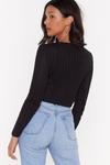 NastyGal Ribbed Button-Down Cropped Cardigan thumbnail 3