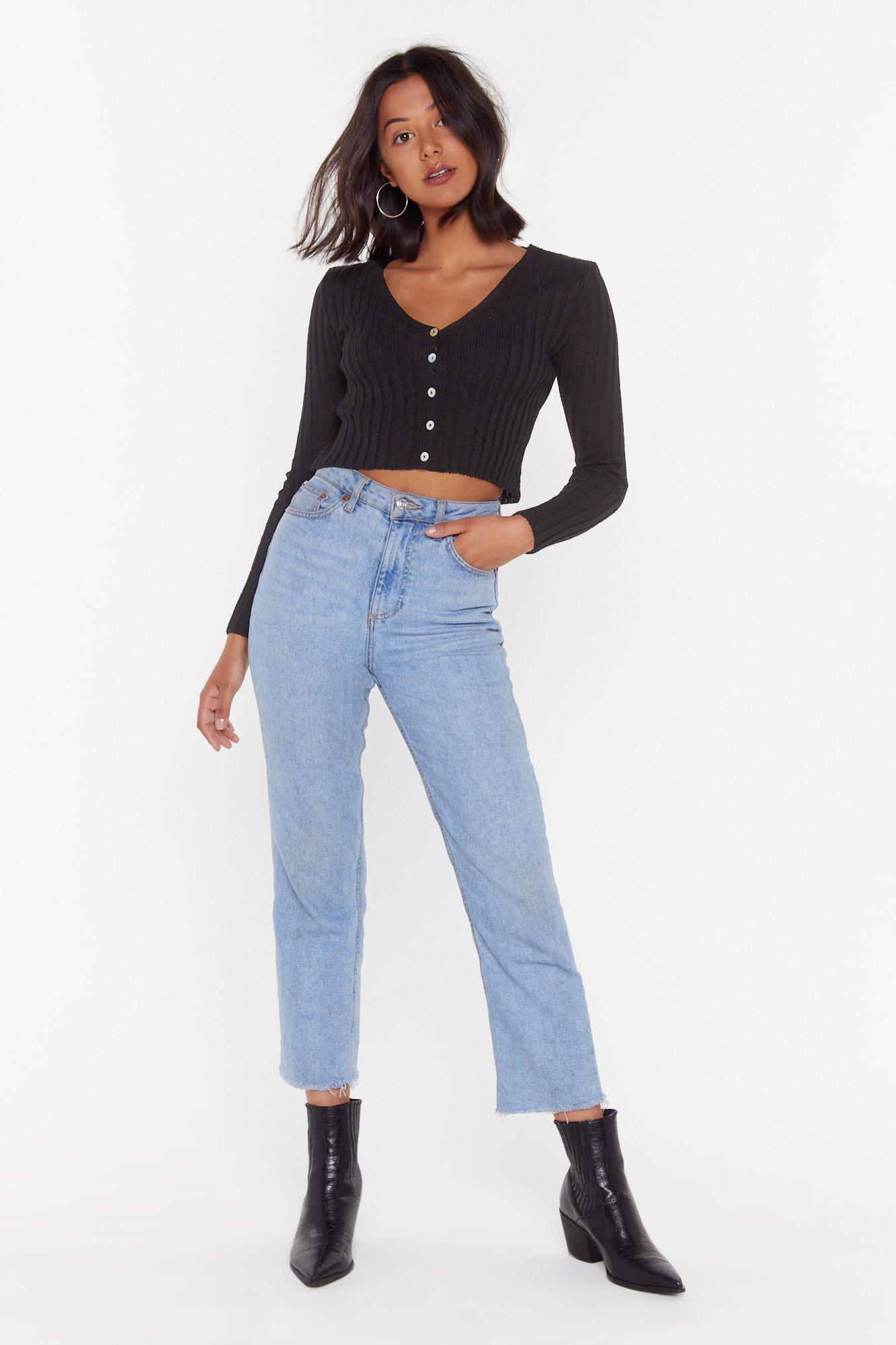 No Chills Cropped Button Down Cardigan boohoo UK